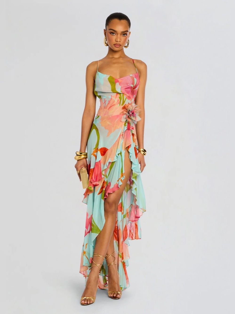 Retrofete Samara Dress in Aqua Primavera